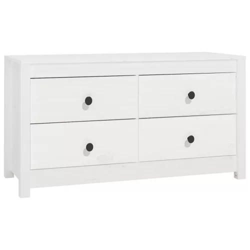 Fehér tömör fenyőfa kisszekrény 100x40x54 cm