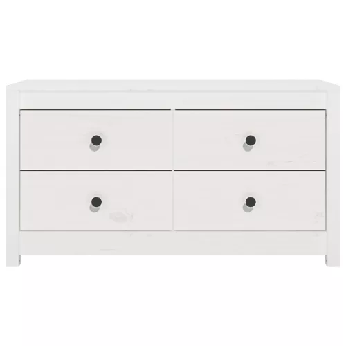 Fehér tömör fenyőfa kisszekrény 100x40x54 cm