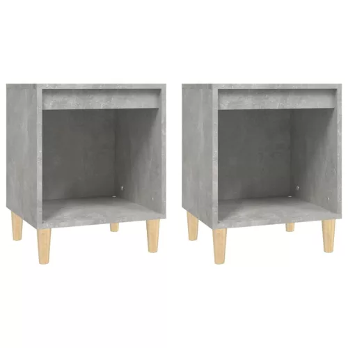 2 db betonszürke éjjeliszekrény 40x35x50 cm