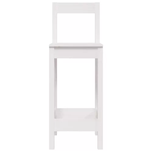 2 db fehér tömör fenyőfa bárszék 40 x 41,5 x 112 cm