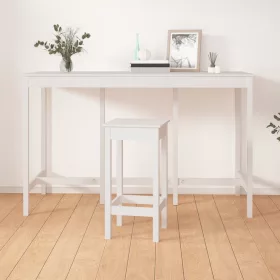 Fehér tömör fenyőfa bárasztal 180 x 80 x 110 cm