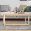 Tömör fenyőfa dohányzóasztal 110 x 55 x 45 cm