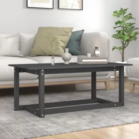 Szürke tömör fenyőfa dohányzóasztal 110 x 55 x 45 cm