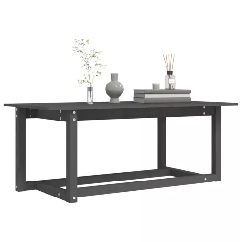 Szürke tömör fenyőfa dohányzóasztal 110 x 55 x 45 cm