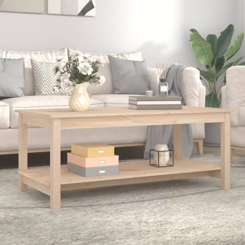 Tömör fenyőfa dohányzóasztal 110 x 55 x 45 cm