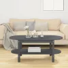 Szürke tömör fenyőfa dohányzóasztal 110 x 55 x 45 cm