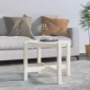 Fehér tömör fenyőfa dohányzóasztal Ø 62,5 x 45 cm