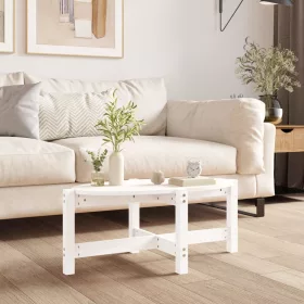 Fehér tömör fenyőfa dohányzóasztal 87 x 48 x 35 cm