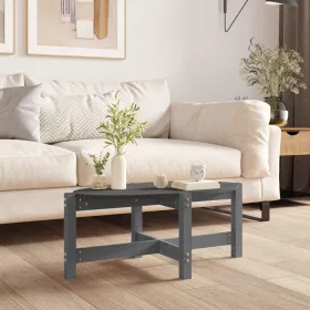 Szürke tömör fenyőfa dohányzóasztal 87 x 48 x 35 cm