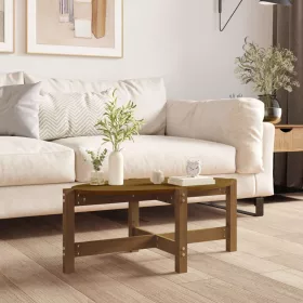 Mézbarna tömör fenyőfa dohányzóasztal 87 x 48 x 35 cm