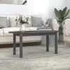 Szürke tömör fenyőfa dohányzóasztal 110 x 55 x 45 cm