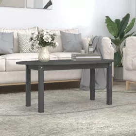Szürke tömör fenyőfa dohányzóasztal 110 x 55 x 45 cm