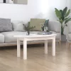 Fehér tömör fenyőfa dohányzóasztal 80x40x35 cm
