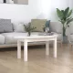 Fehér tömör fenyőfa dohányzóasztal 80x40x35 cm