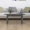 Szürke tömör fenyőfa dohányzóasztal 80x40x35 cm