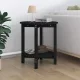 Fekete tömör fenyőfa dohányzóasztal Ø 55 x 60 cm