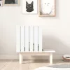 Tömör fenyőfa macskaház fehér 60 x 36 x 60 cm
