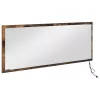 Tükör tükör lámpákkal Füstölt tölgy 90 x 8.5 x 37 cm Faanyag