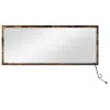 Tükör tükör lámpákkal Füstölt tölgy 90 x 8.5 x 37 cm Faanyag