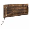 Tükör tükör lámpákkal Füstölt tölgy 90 x 8.5 x 37 cm Faanyag