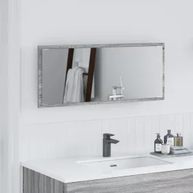   Tükör tükör lámpákkal Szürke sonoma 90 x 8.5 x 37 cm Faanyag
