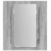 Szürke sonoma szerelt fa tükrös szekrény LED-del 40x12x45 cm