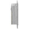 Szürke sonoma szerelt fa tükrös szekrény LED-del 40x12x45 cm