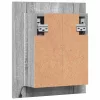 Szürke sonoma szerelt fa tükrös szekrény LED-del 40x12x45 cm