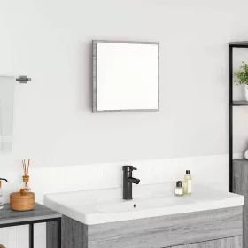   LED Fürdőszoba Tükör Szürke Sonoma 40 x 8,5 x 37 cm Faanyag