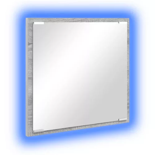 LED Fürdőszoba Tükör Szürke Sonoma 40 x 8,5 x 37 cm Faanyag