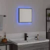 LED Fürdőszoba Tükör Szürke Sonoma 40 x 8,5 x 37 cm Faanyag