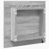 LED Fürdőszoba Tükör Szürke Sonoma 40 x 8,5 x 37 cm Faanyag
