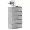 Betonszürke szerelt fa fiókos szekrény 60 x 36 x 103 cm