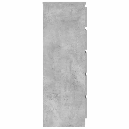 Betonszürke szerelt fa fiókos szekrény 60 x 36 x 103 cm