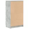 Betonszürke szerelt fa fiókos szekrény 60 x 36 x 103 cm