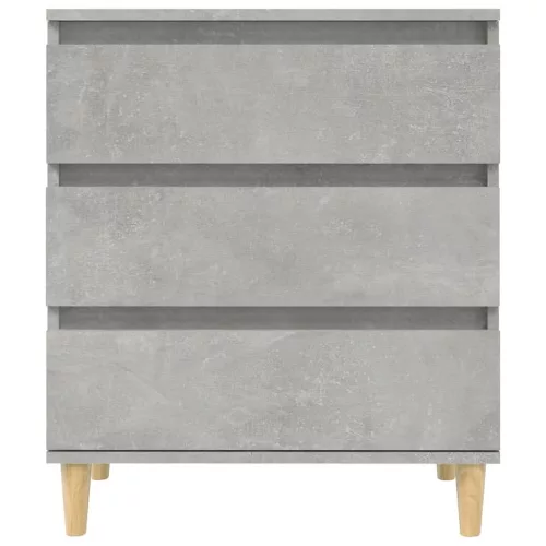 Betonszürke szerelt fa tálalószekrény 60 x 35 x 70 cm
