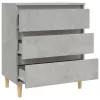 Betonszürke szerelt fa tálalószekrény 60 x 35 x 70 cm