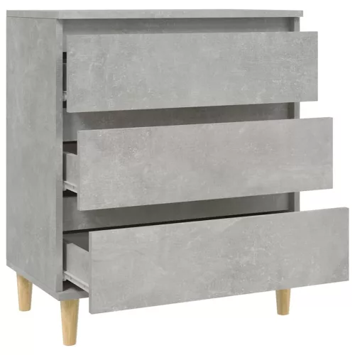 Betonszürke szerelt fa tálalószekrény 60 x 35 x 70 cm