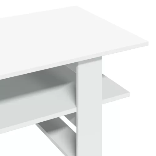 Fehér szerelt fa dohányzóasztal 102 x 55 x 42 cm