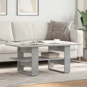 Betonszürke szerelt fa dohányzóasztal 102 x 55 x 42 cm