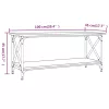 Füstös tölgy szerelt fa és vas dohányzóasztal 100 x 45 x 45 cm