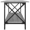 Szürke sonoma szerelt fa és vas dohányzóasztal 100 x 45 x 45 cm