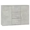 Betonszürke szerelt fa tálalószekrény 91x29,5x65 cm