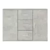 Betonszürke szerelt fa tálalószekrény 91x29,5x65 cm