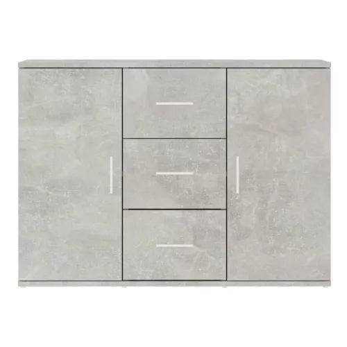 Betonszürke szerelt fa tálalószekrény 91x29,5x65 cm