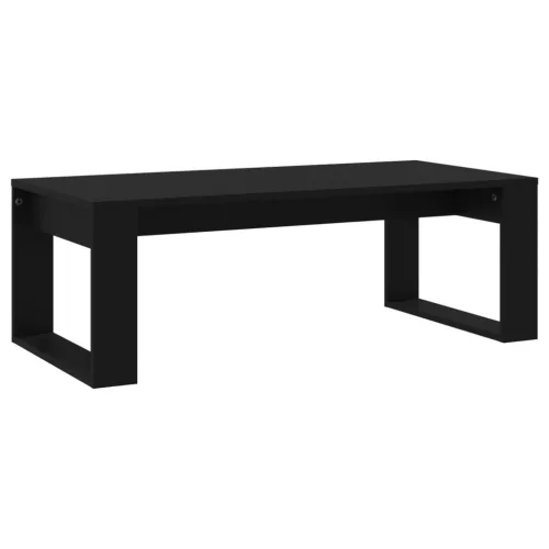 Fekete szerelt fa dohányzóasztal 102 x 50 x 35 cm