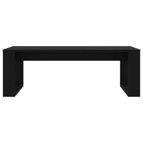 Fekete szerelt fa dohányzóasztal 102 x 50 x 35 cm