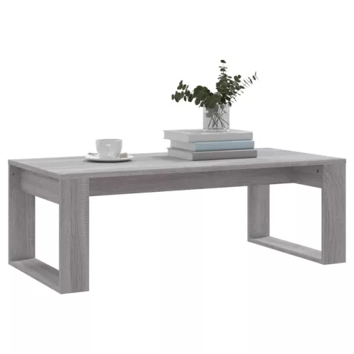 Szürke sonoma szerelt fa dohányzóasztal 102x50x35 cm