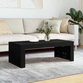 Fekete szerelt fa dohányzóasztal 102 x 50 x 36 cm