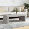 Szürke sonoma színű szerelt fa dohányzóasztal 102 x 50 x 36 cm